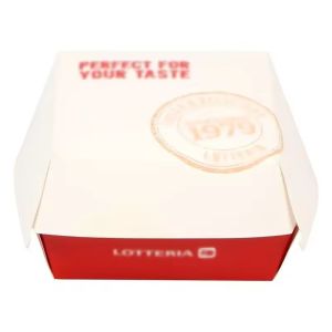 Quality Greasproof Folding Printed Burger Boxes Packaging Take Away ODM for sale