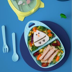 2 Compartments Sustainable Food Storage Container For Sustainable And Eco