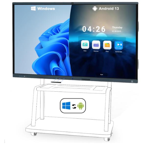 Buy 86 inch 4K Smart Interactive Whiteboard Android Windows Dual System 20 points Touch Lound speaker at wholesale prices