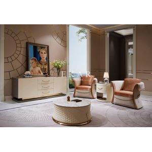 Simple Modern Design Wood Cabinet High Gloss White Tv Stand