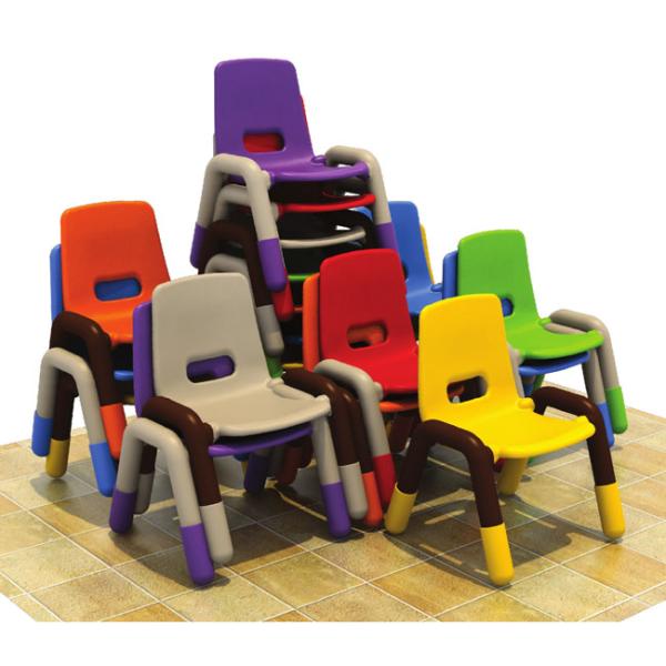 Early Childhood Classroom Furniture Kids Chair Plastic Pipe Frame PP Plastic Material