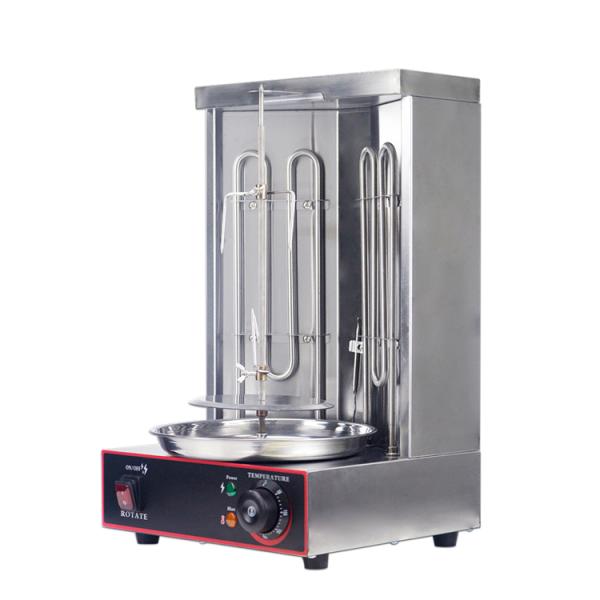 2 Burners Electric Vertical Rotisserie Chicken Broiler for Automatic Meat Production