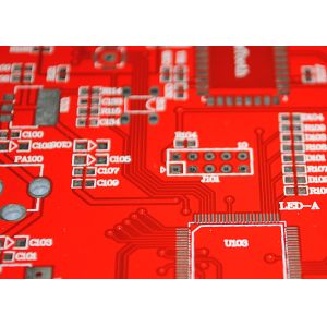 Red Color PCB Marking Ink , Liquid Photoimageable Solder Resist Mask For