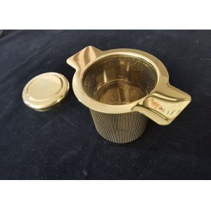 Food Grade Mirror Polishing Metal Loose Tea Infuser Double Handles