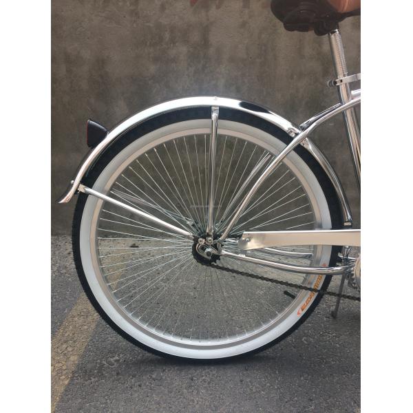 1 Speed Alloy Stem CP Silver Polish Color Fork 26*2.125 26" Men's Beach Cruiser Bike