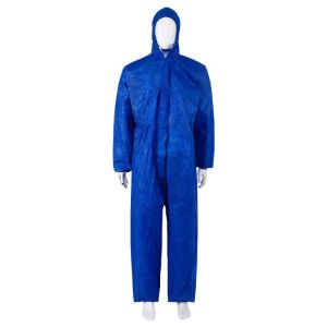 Overall Single Layer PP Nonwoven Full Coverage Moderate Protection Front Zipper