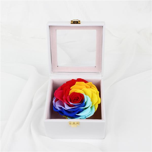7-8CM Complex Colorful Preserved Rose Gift Box For Indoor Decoration