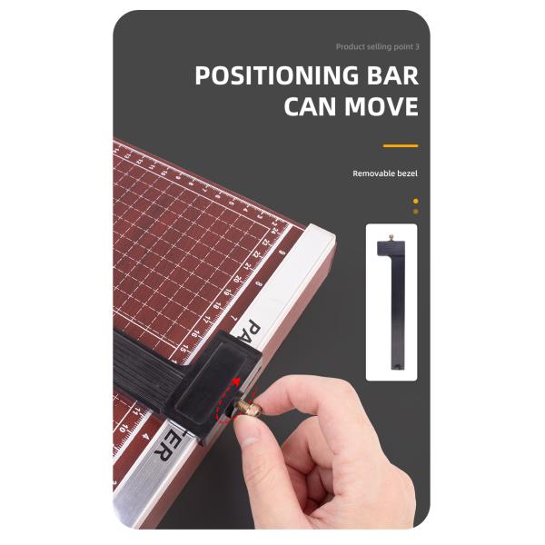 Mini Paper Cutter with Wooden Base Manual Paper Trimmer from ZEQUAN