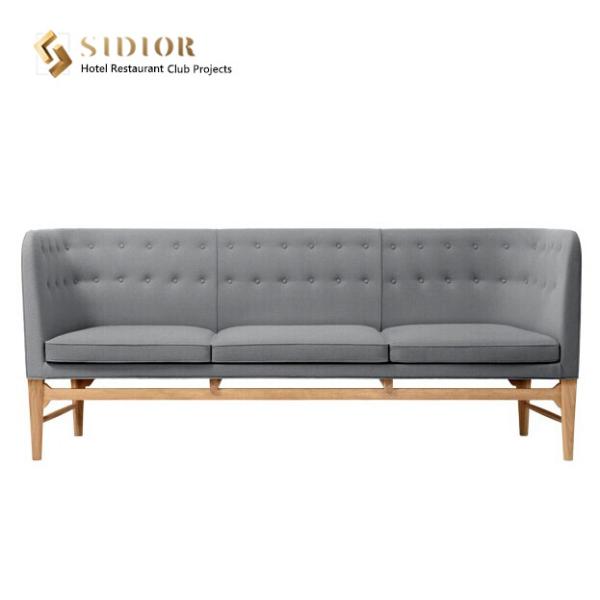 Couch Sofa, Booth Sofa, Hotel Couch, Club Couch, PU Leather Upholstery, High Density Foam, Solid Wooden Base