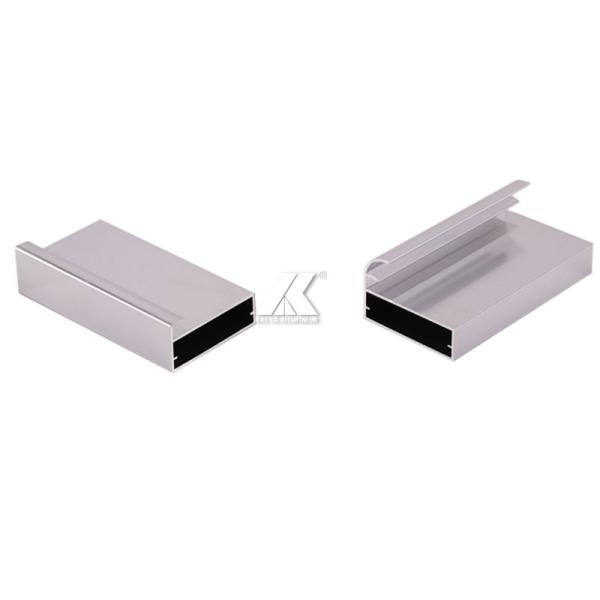 6063 T5 Anodized Extruded Furniture Aluminium Profile For Cabinet Glass Door Handle