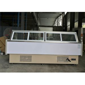 Refrigerated Cold Deli Showcase Cooler 2.5m Static Cooling meat showcase With