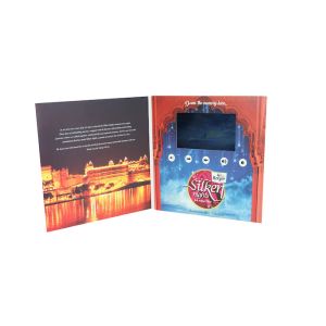 China Video In Folder 5 inch video wedding invitations brochure , Video Booklet with wedding pictures on sale