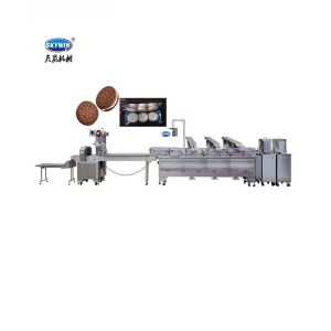 Quality automatic cream chocolate sandwich biscuit making machine biscuit sandwich machine for sale