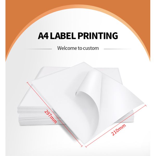 A4 self-adhesive labels sheet sample