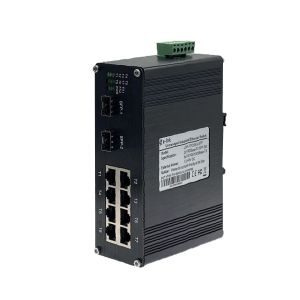 Outdoor PoE Switch 8 Port 10/100/1000T 802.3at To 2-Port 1000BASE-X Fiber