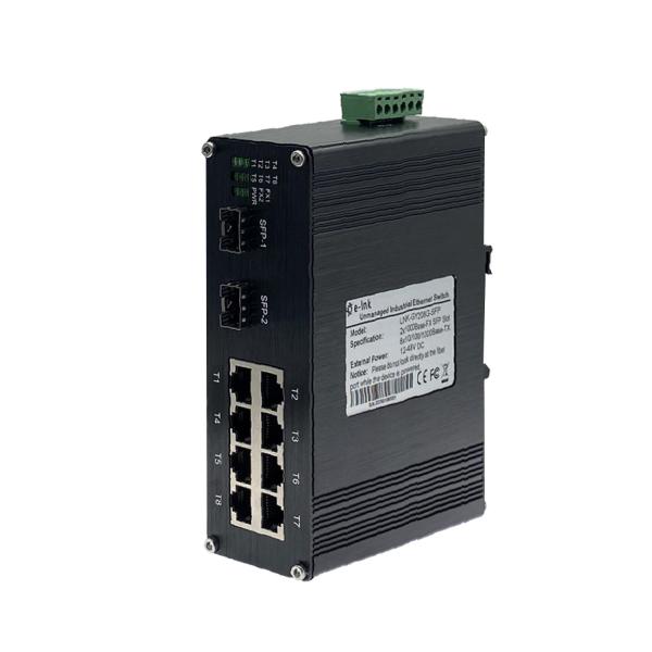 Outdoor PoE Switch 8 Port 10/100/1000T 802.3at To 2-Port 1000BASE-X Fiber