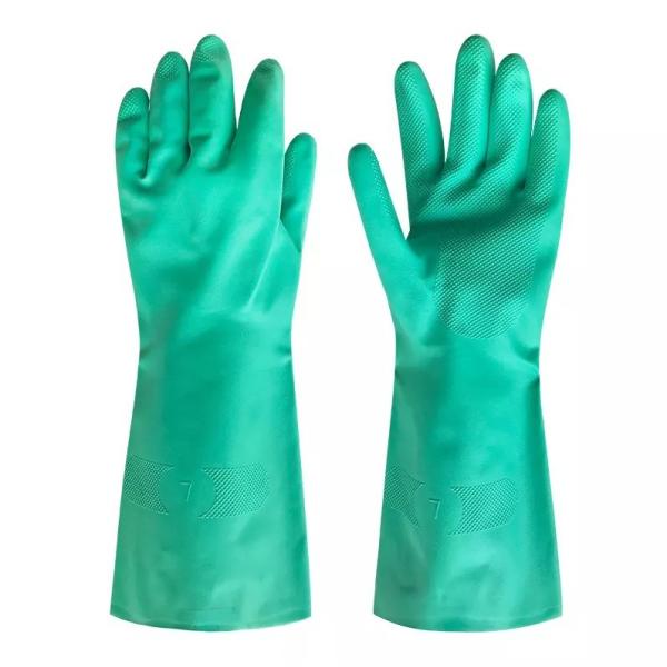 Industrial Chemical Long Black Latex Gloves S - XXL Size