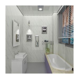 Fashional 3D White Marble Contact Paper Vinyl Waterproof Wallpaper for Bathrooms