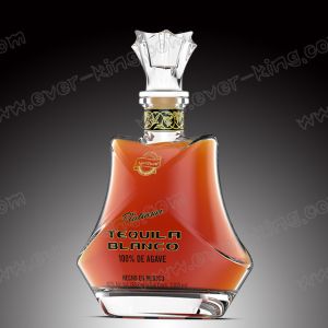 750ML New Design Tequila Glass Bottle With Glass Lid