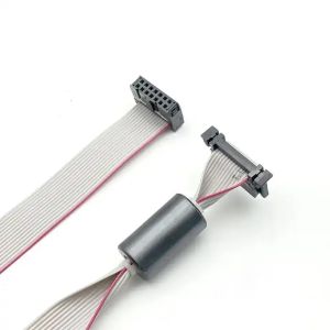 Gray Flat Ribbon Flexible Cable Assembly IDC Connector 2.54 Pitch 2*7 14 Pin