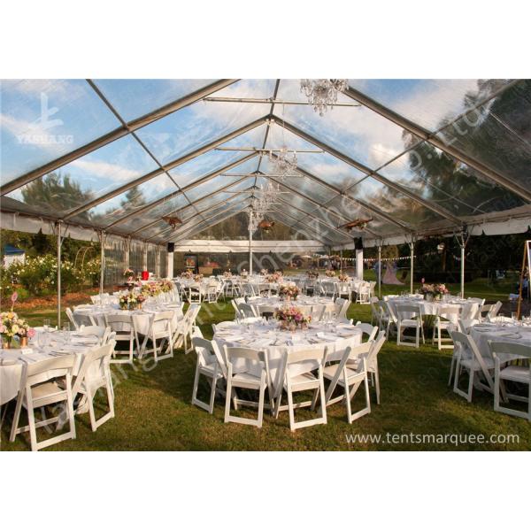 Buy Clear Top Cover Outside Aluminum Luxury Wedding Tents Different Lightings at wholesale prices