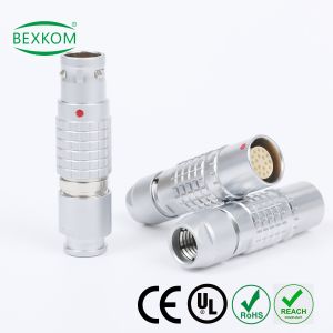 China Harsh environment use contact gold plated EMC shielding Waterproof top quality use push pull locked compatible to LEMO ODU Fischer metal circular connectors on sale