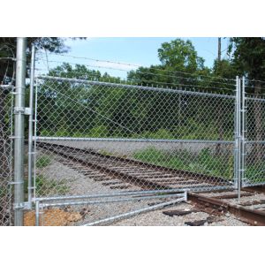 Commercial Chain Link Fence 8 Foot Sliver Color With EC / ISO9000 Certificate