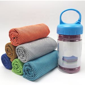 Plain Design Microfiber Cooling Towel Chill Towel With Logo Bag