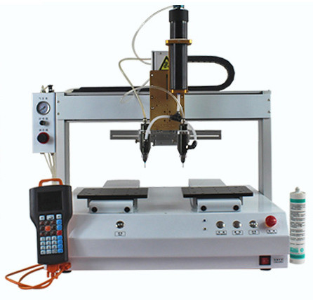 XHL-D4331double head double work table glue dispenser machine 4 axis glue