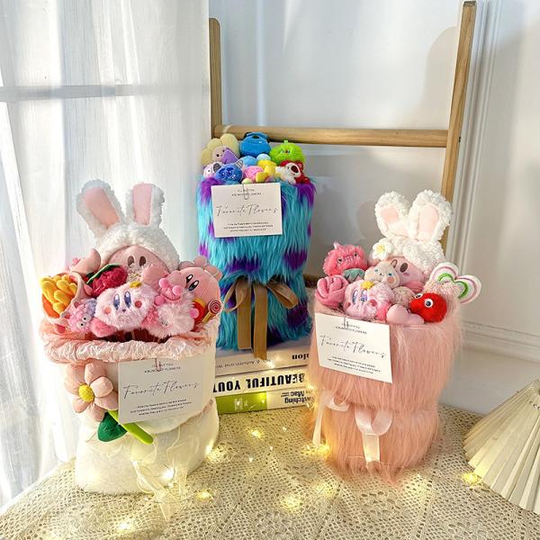 Celebrate Chinese Valentine's Day with Plush Doll Bouquet Creative Girlfriend Gift in Multiple Colors