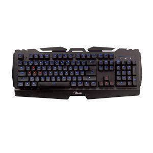 China Hs308 Black Ergonomic Mechanical Gaming Keyboard Blue Switch Metal Material on sale