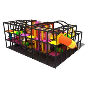 75 ㎡ Maze Playground Kids Indoor Play Equipment With Slide And Climbing Tube