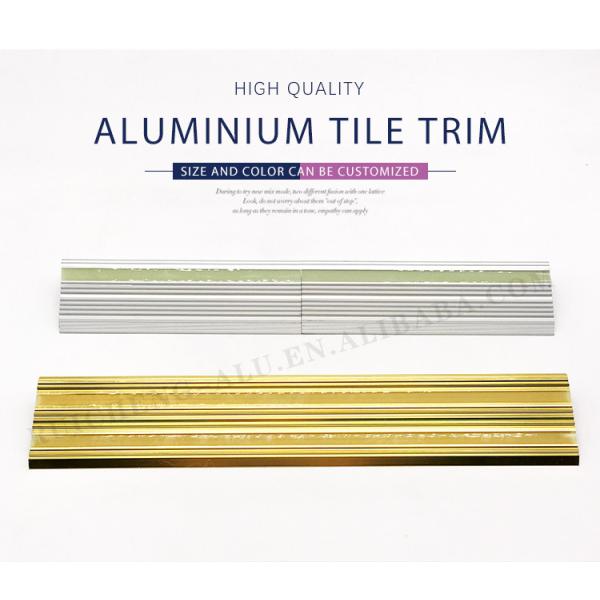 Non Slip Aluminium Stair Nosing Edge Trim , Luminous 3mm Metal Step Protector