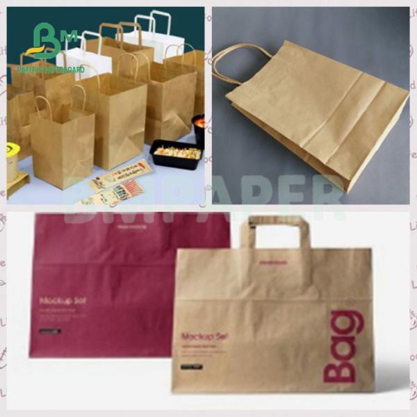 Strong Paper Sack Bag 45gsm 60gsm Natural Color Pure Kraft Paper