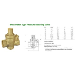 Adjustable Brass Pressure Reducing Valve, Pressure Relief Valve, With Gauge