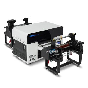 China 400mm Print Dimension Mini Roll to Roll UV DTF Sticker Printer with Laminator AB Film on sale