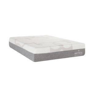 Caress 10 Inch Memory Foam Bed Mattress With Elegant Grey Pattern Cover Queen