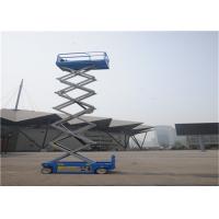 China Top Floor Control Automotive Scissor Lift , Mini Scissor Lift Blue Color for sale