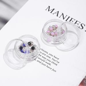 Collar Material AS Custom Empty Acrylic Powder Containers Clear Loose Body