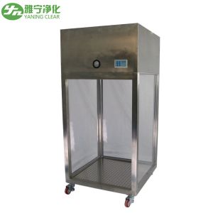 Stainless Steel Raw Material Sampling Booth With Pressure Gauge And UV Light