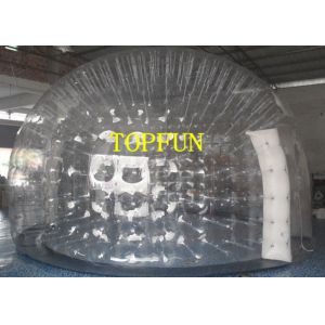 6m Diameter 1.0mm PVC Inflatable Clear Bubble Tent With Double Layers