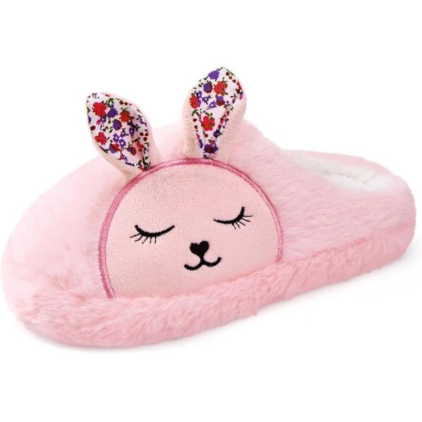 High-Density Memory Foam Kids Indoor Slippers with Breathable Faux Fur Lining and Odor Prevention