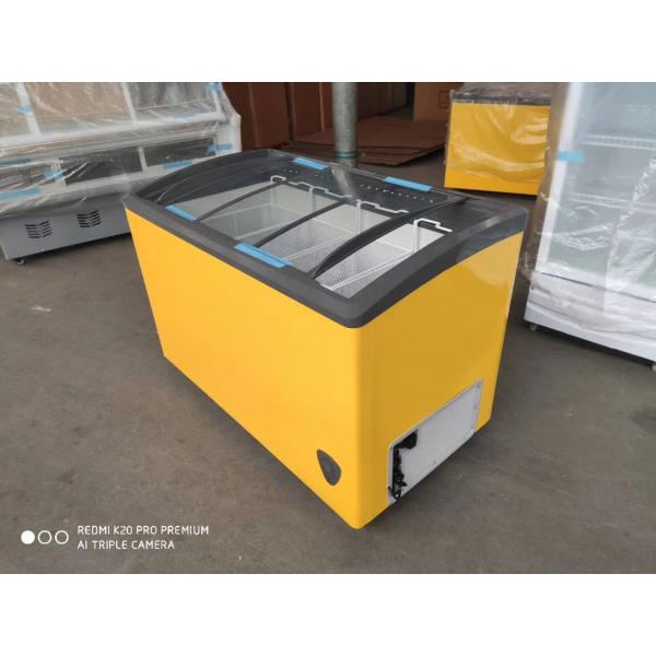 Double sliding glass Door Ice Cream Display Chest Deep Fridge Freezer