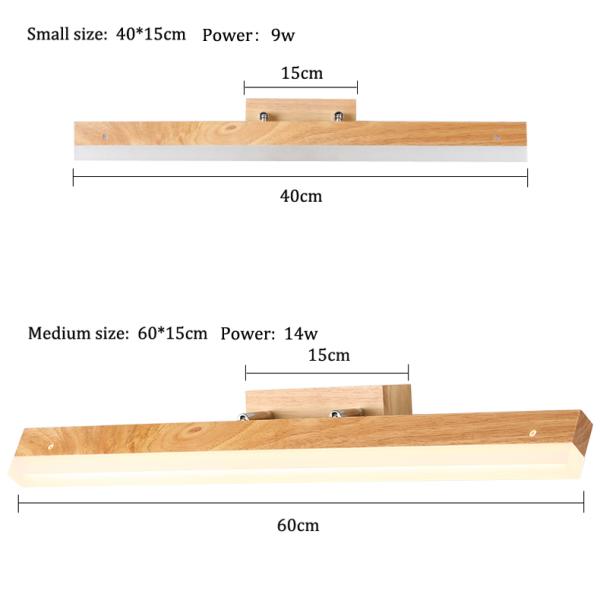 Wooden Led Mirror Light 9W 14W AC90-260V LED wood Wall Lamps(WH-MR-66)
