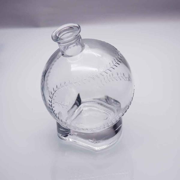 Buy Super Flint Sphere Glass Bottle 500ml 5000ml Cooper Field For Vodka Whiskey at wholesale prices
