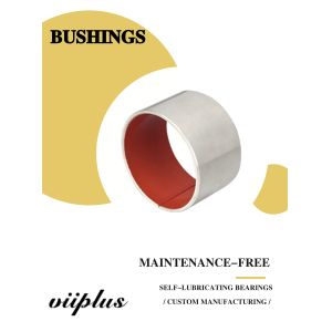 Metric Cylindrical Metal Polymer Red Sleeve Bush Alternative Composite Bearings