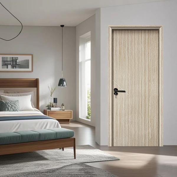 Buy Embossed Wood Plastic Composite Hollow Door Waterproof Internal Door With Long-lasting Durability at wholesale prices