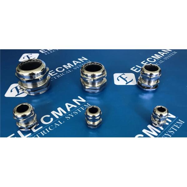 Nickel Plated Brass Waterproof Cable Gland Threaded Type