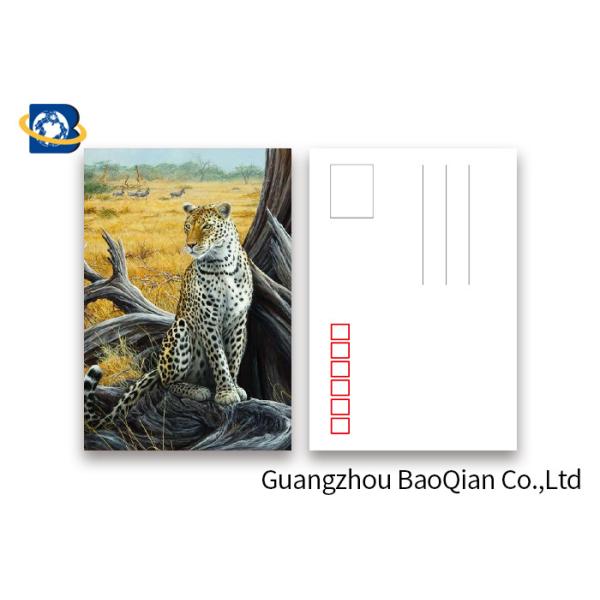 Customized Size 3D Lenticular Postcards Wild Animals Pattern Pictures UV Printing