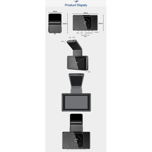3Inch RGB USB Car Camcorder FHD 1080P IPS Screen Auto DVR Dashcam